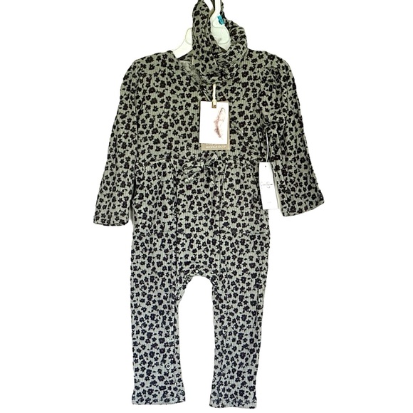 Jessica Simpson Baby Girl Romper W Headband 24 Months One Piece Jumper Green NWT - Picture 2 of 7